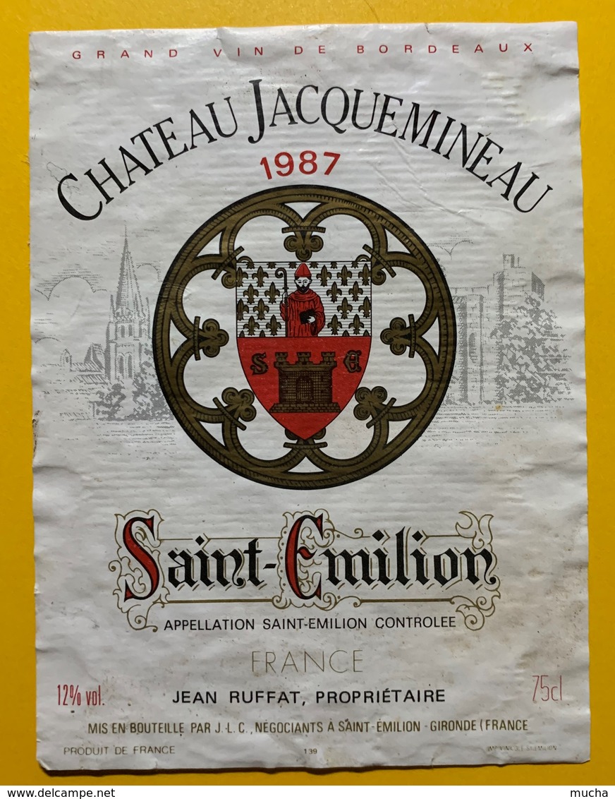 10576 Château Jacquemineau 1987 Saint-Emilion - Bordeaux