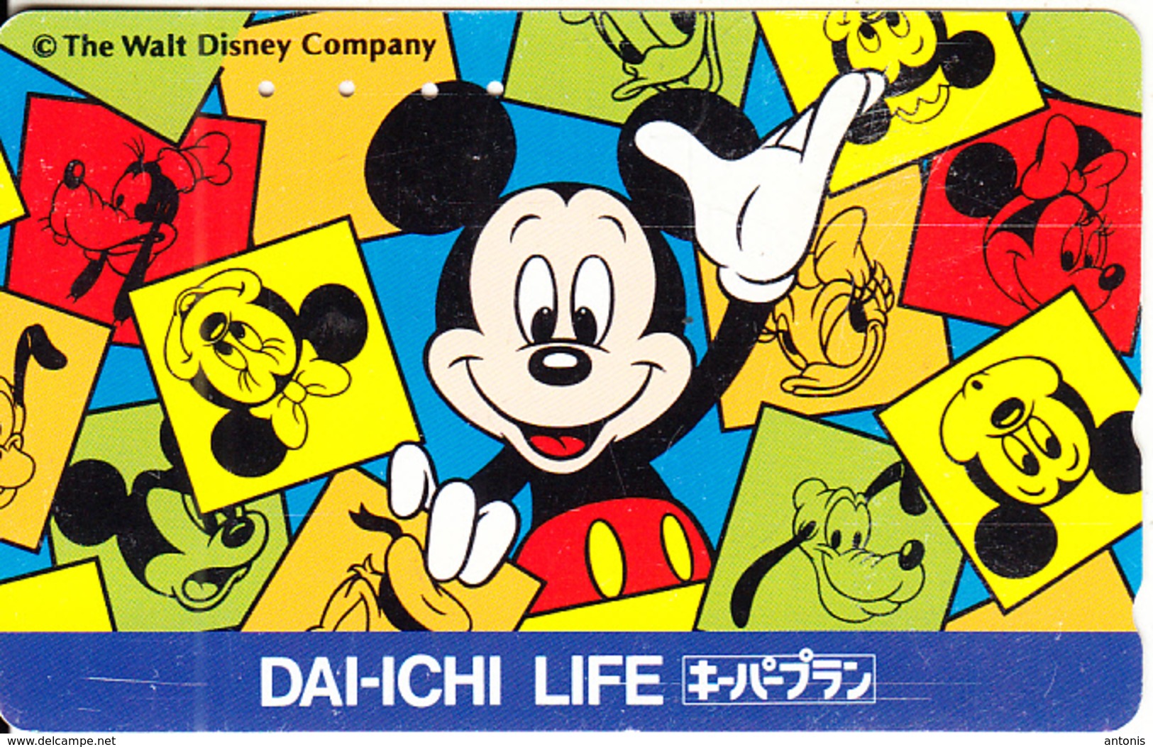 JAPAN - The Walt Disney Company(Teleca Telecard, 110-170340, Double Notch), Used - Disney