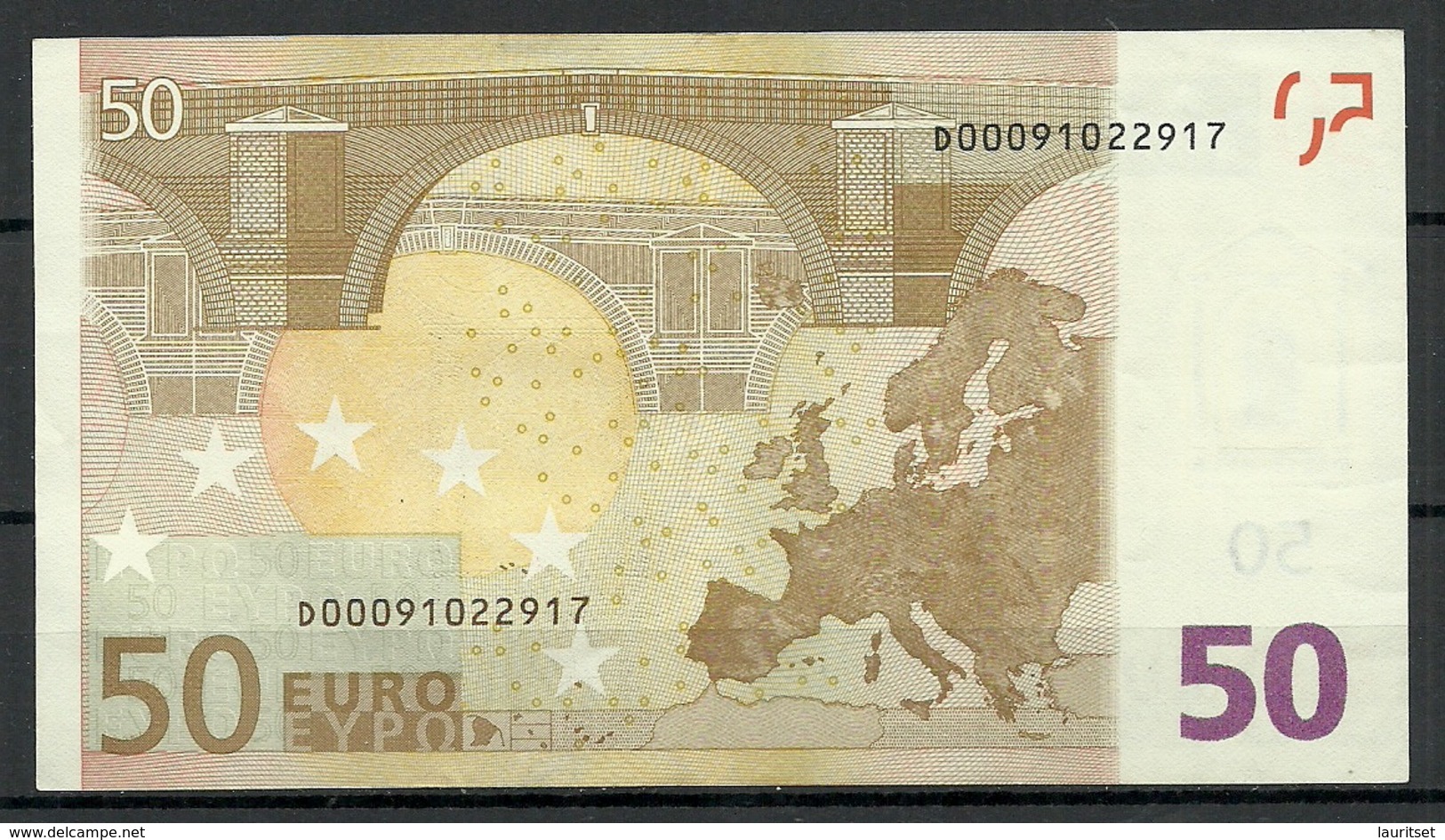 ESTONIA Estland 50 EURO 2002 D-Serie Banknote RO51B2 - 50 Euro