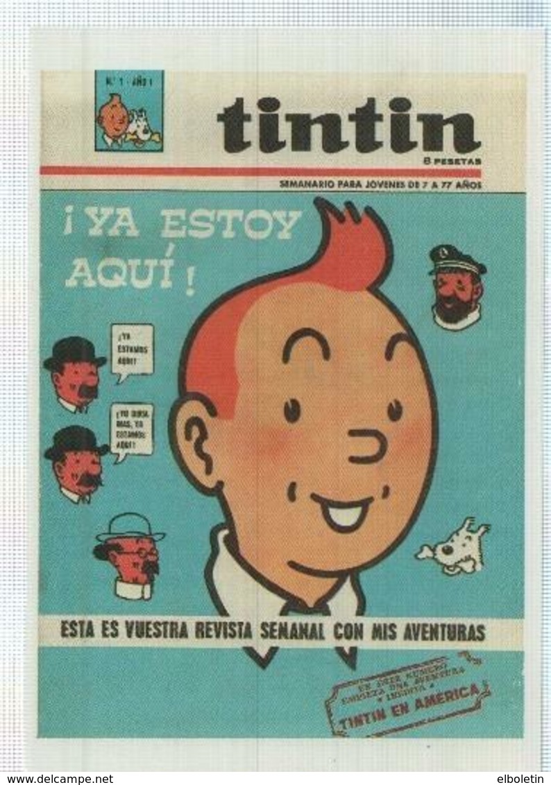 Ficha Tebeo Numerada 338: Tintin, Revista, Edit Juventud - Otros & Sin Clasificación