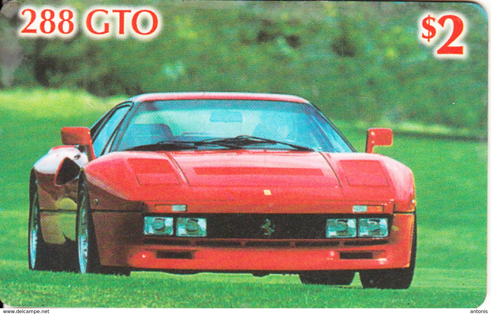 USA - Ferrari 288 GTO, US Prepaid Card $2, Mint - Cars