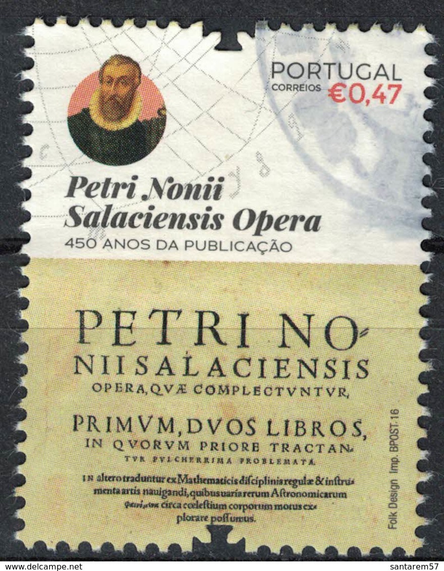 Portugal 2016 Oblitéré Used Publication Des Travaux Pedro Nunes Petri Nonii Salaciensis Opera SU - Gebraucht