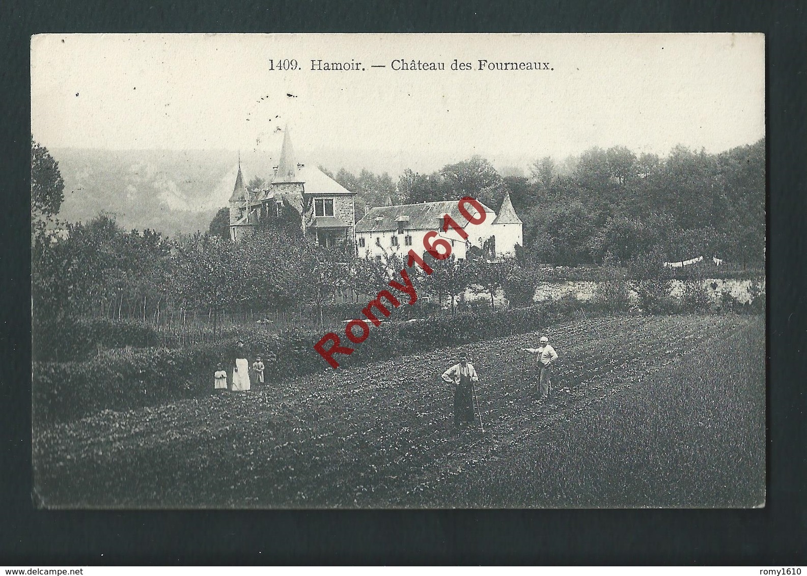 Hamoir - Château Des Fourneaux. Carte Animée, Le Travail Aux Champs. - Hamoir