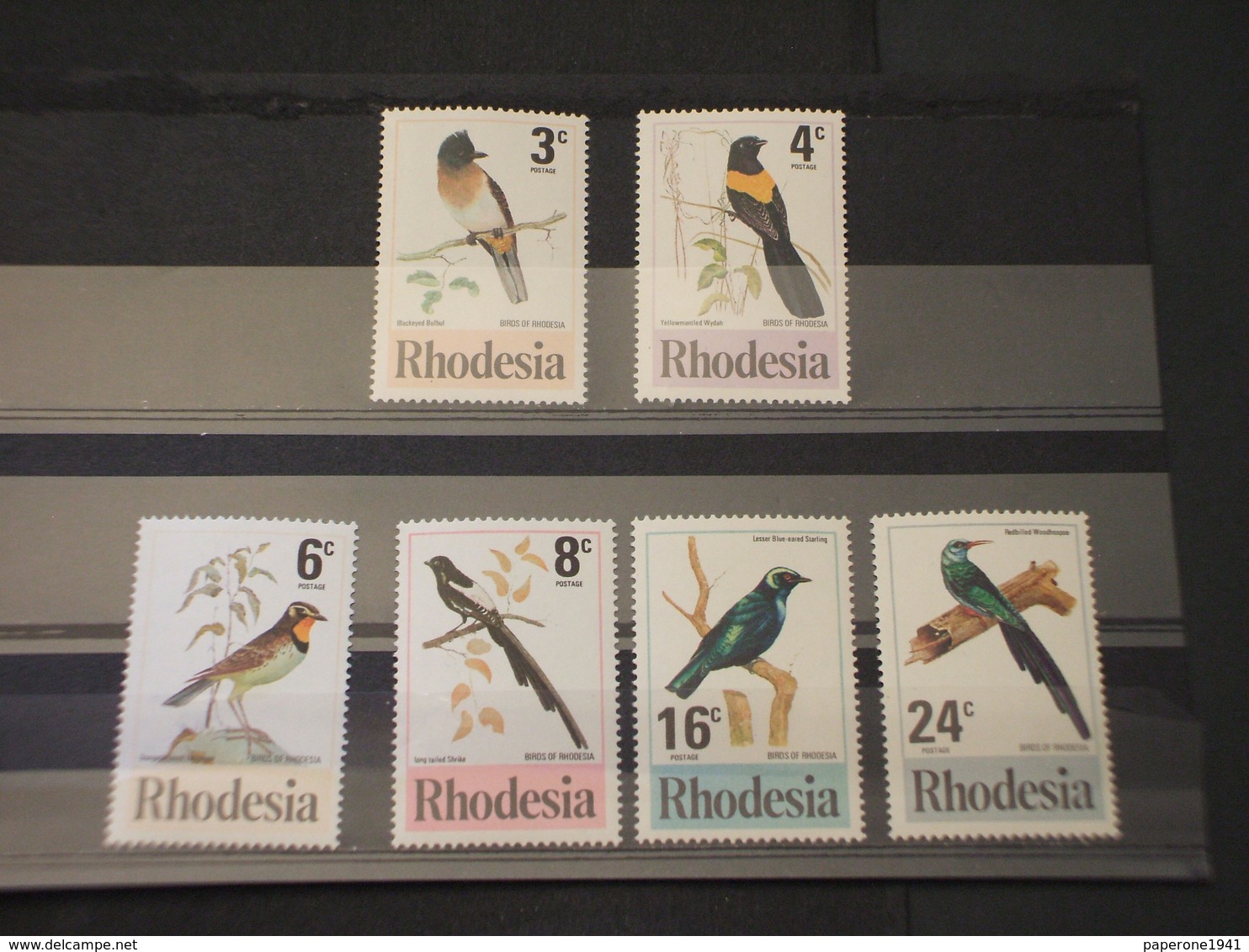 RHODESIA - 1977 UCCELLI 6 VALORI - NUOVI(++) - Rhodesië (1964-1980)