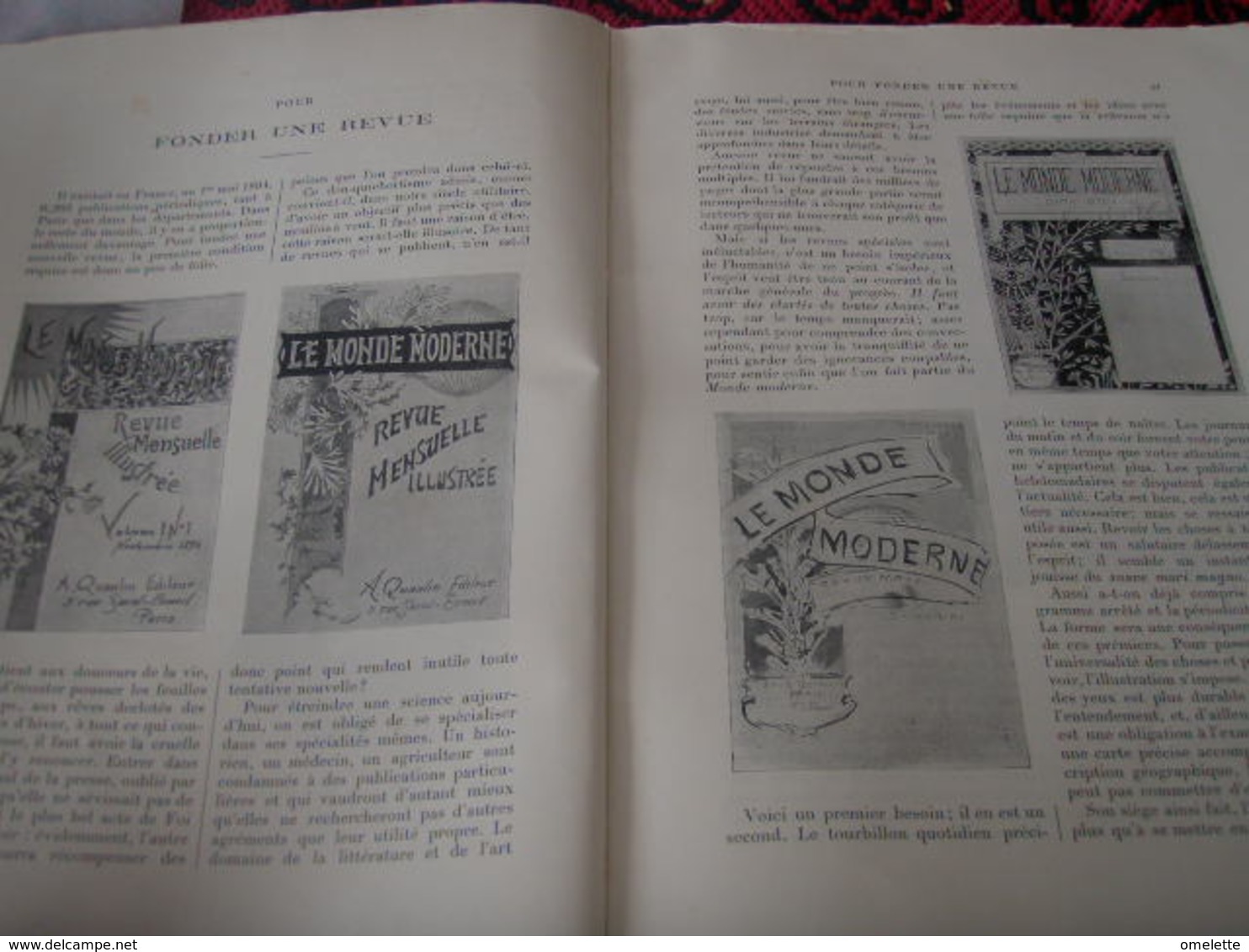 MONDE MODERNE /EGYPTE FOUILLES ARCHOUR /PHOTOS COULEURS /LOCOMOTION ROBIDA /SARAH BERNHARDT/VERDI  / - 1900 - 1949