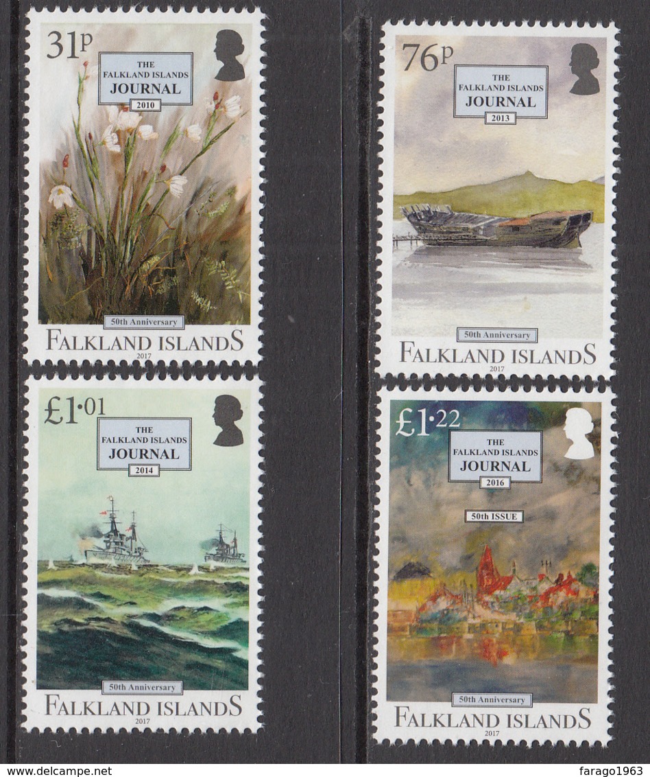 2017 Falkland Islands  Falkland Journal Complete Set Of 4 MNH  @ FACE VALUE - Falkland Islands