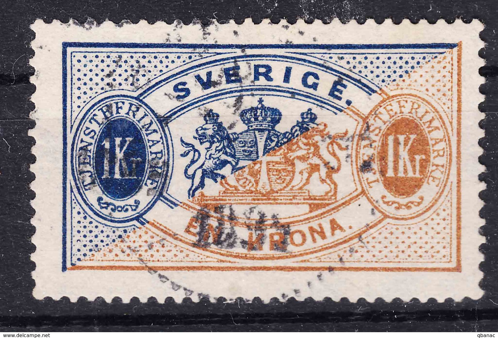 Sweden Official Stamp 1874 Mi#11 B B Used - Servizio