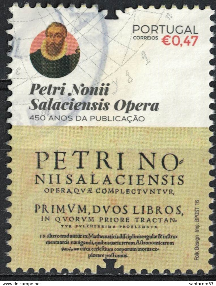 Portugal 2016 Oblitéré Used Publication Des Travaux Pedro Nunes Petri Nonii Salaciensis Opera SU - Oblitérés