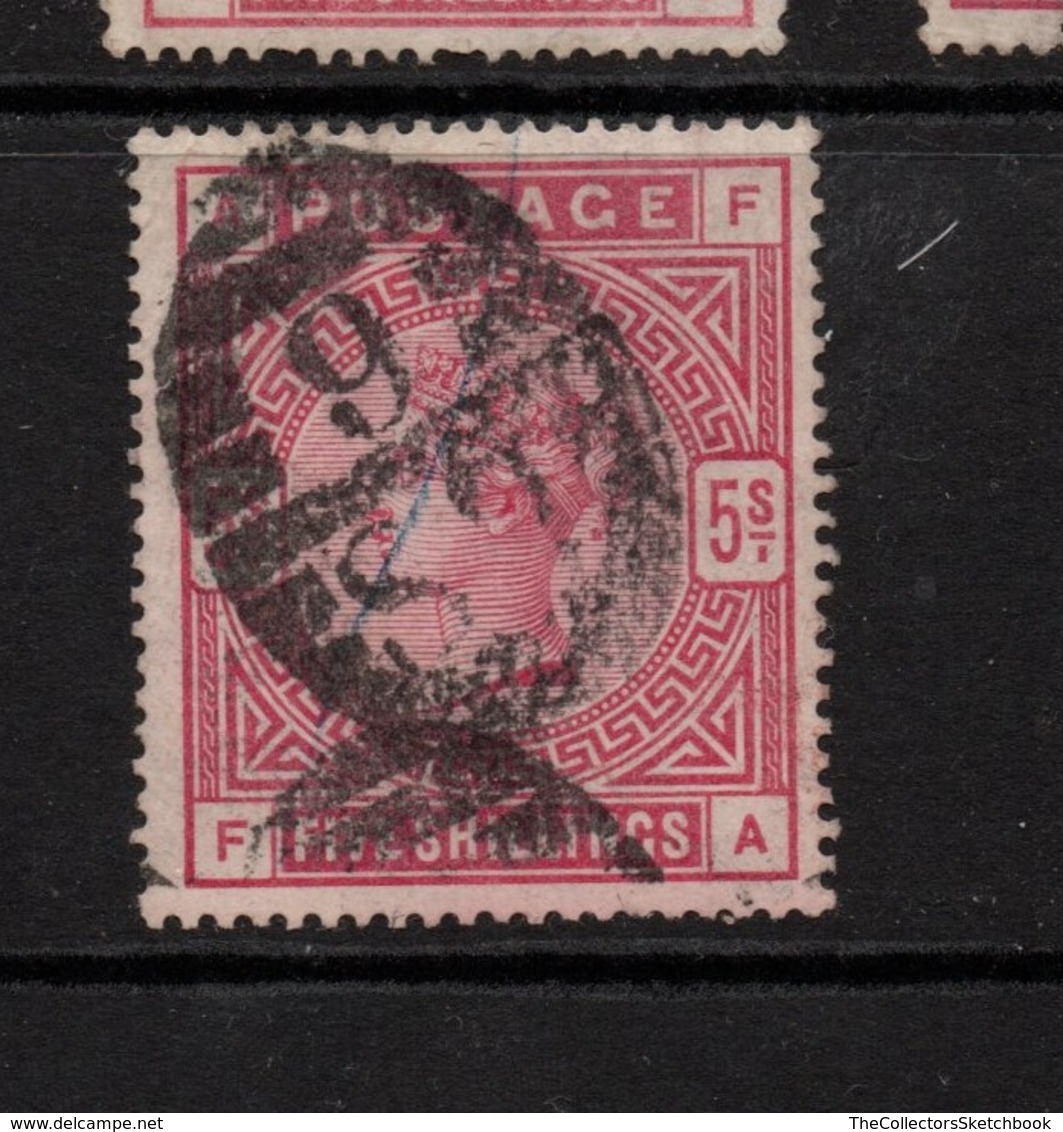 GB Victoria Five Shillings Red.;  Good Used - Oblitérés