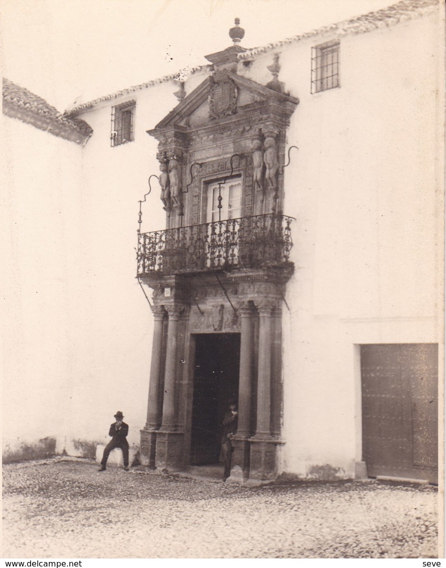 RONDA CAS DEL MARQUES DE SALVATIERRA 1909  Photo Amateur Format Environ 7,5 Cm X 5,5 Cm ESPAGNE - Lieux