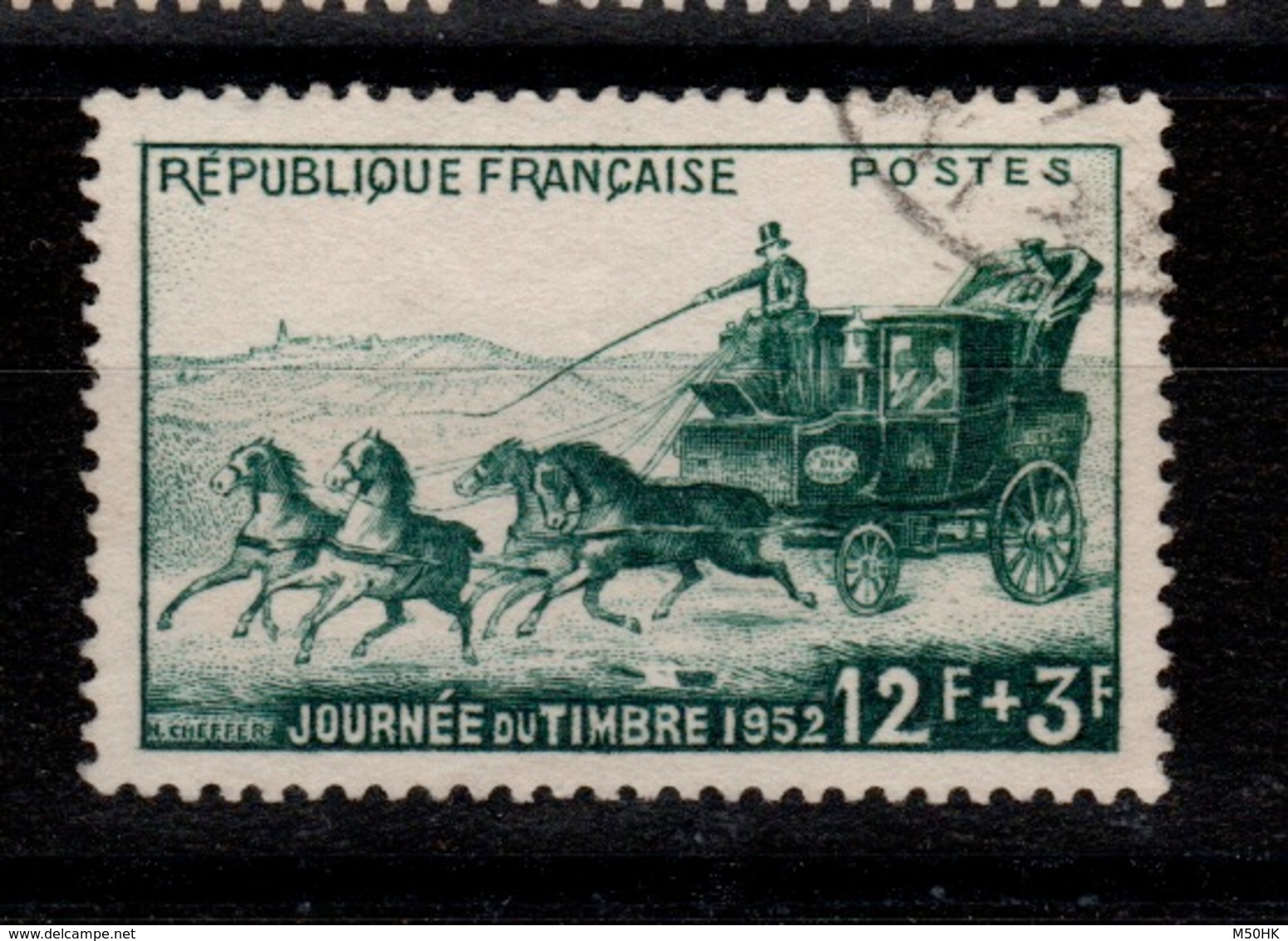 YV 919 Oblitéré Journee Du Timbre 1952 Cote 5 Euros - Oblitérés