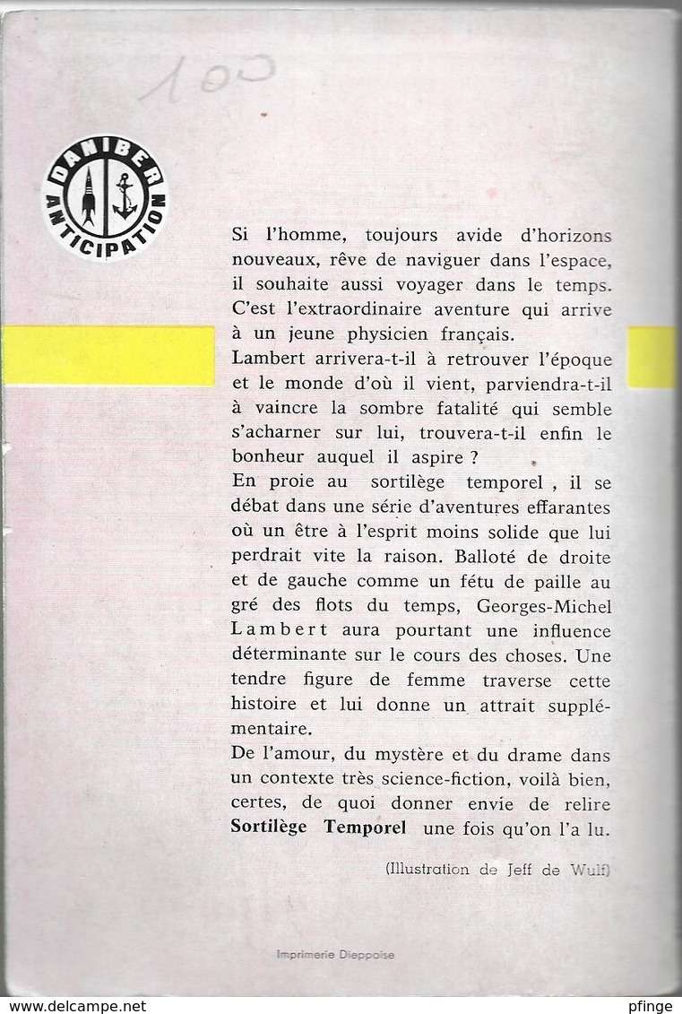 Sortilège Temporel Par François A. Lourbet - Daniber N°14 (illustration : Jeff De Wulf ) - Daniber