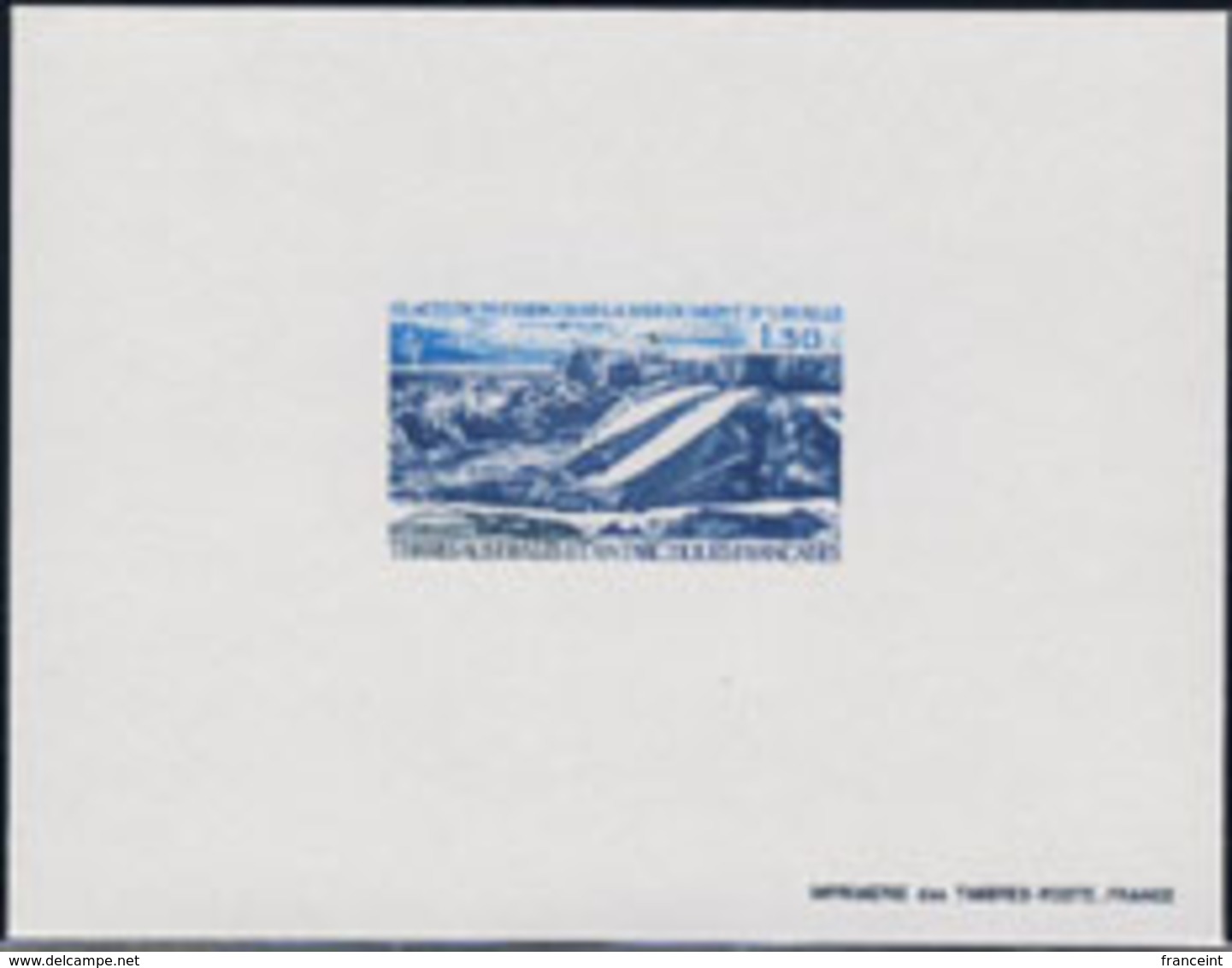 F.S.A.T. (1981) Glacial Landscape. Deluxe Sheet. Scott No C64, Yvert No PA66. - Imperforates, Proofs & Errors