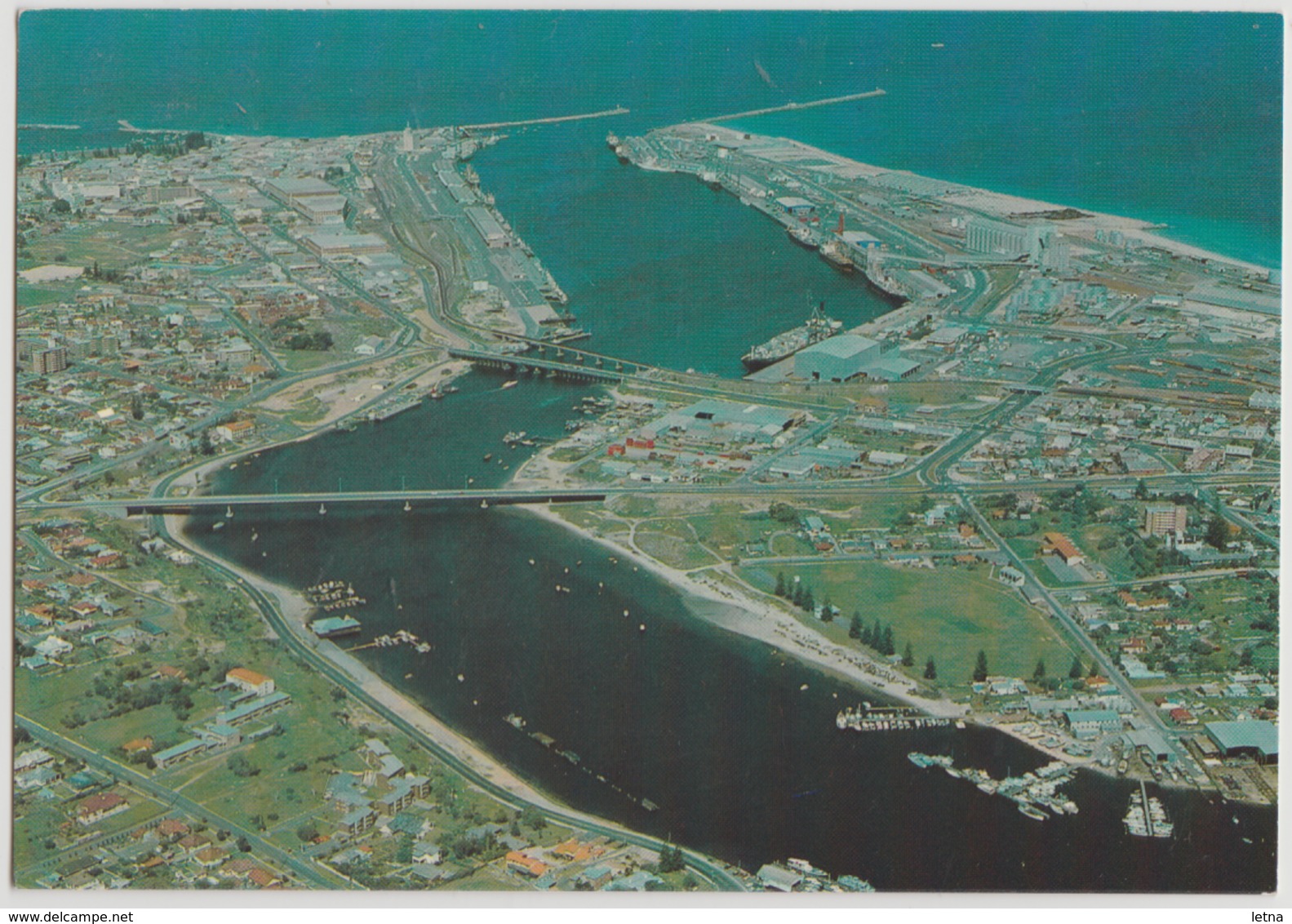 WESTERN AUSTRALIA WA Aerial View Of FREMANTLE Murfett P7003-1 Postcard C1970s - Fremantle