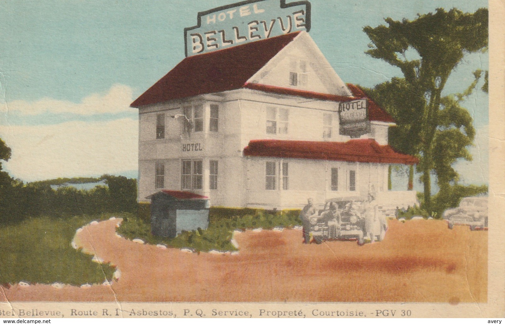 Hotel Bellevue, Route R. 1 Asbestos, Quebec Service, Peoprete, Courtoisie - Other & Unclassified