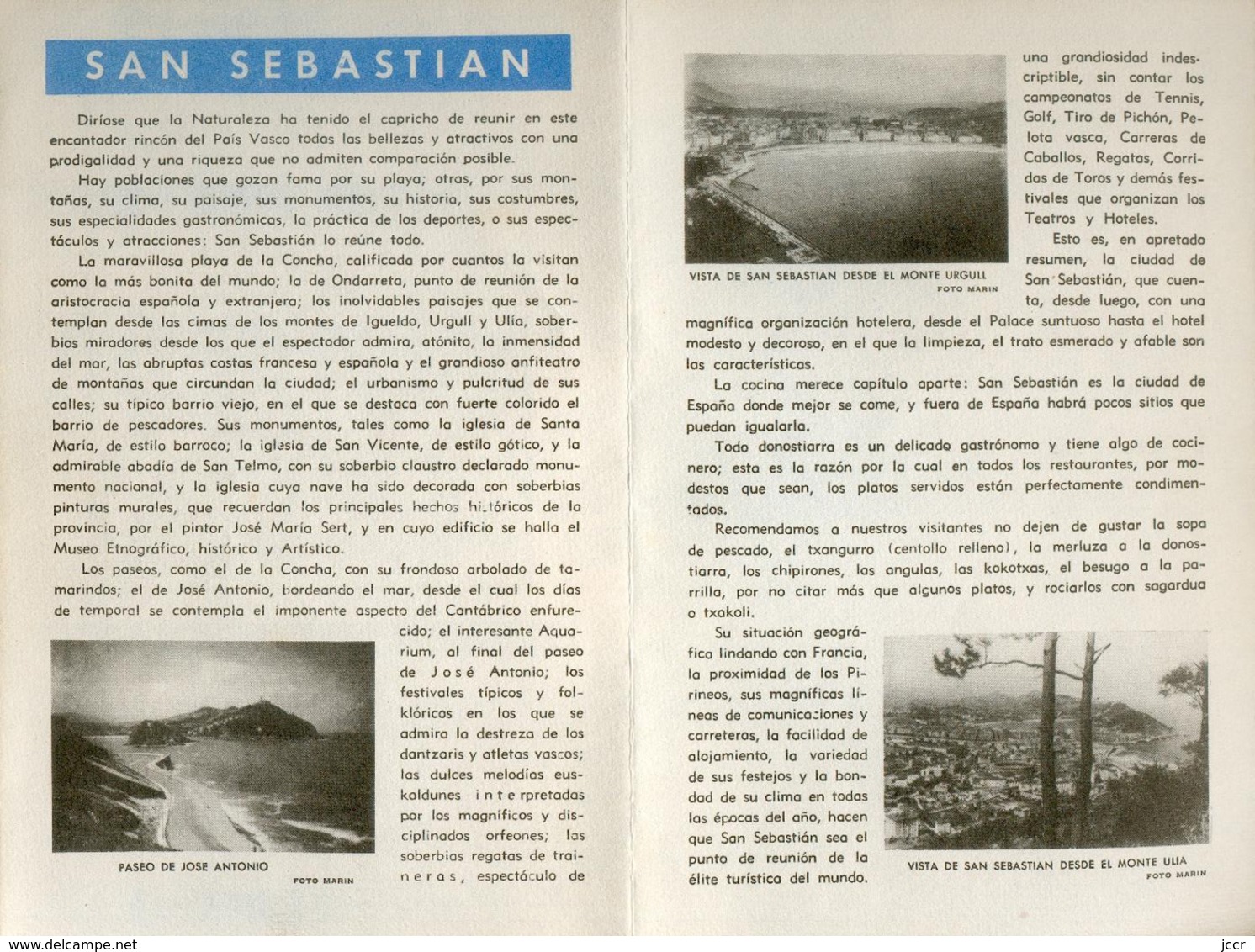 San Sebastian - Guide Illustré Ancien En Espagnol - Práctico
