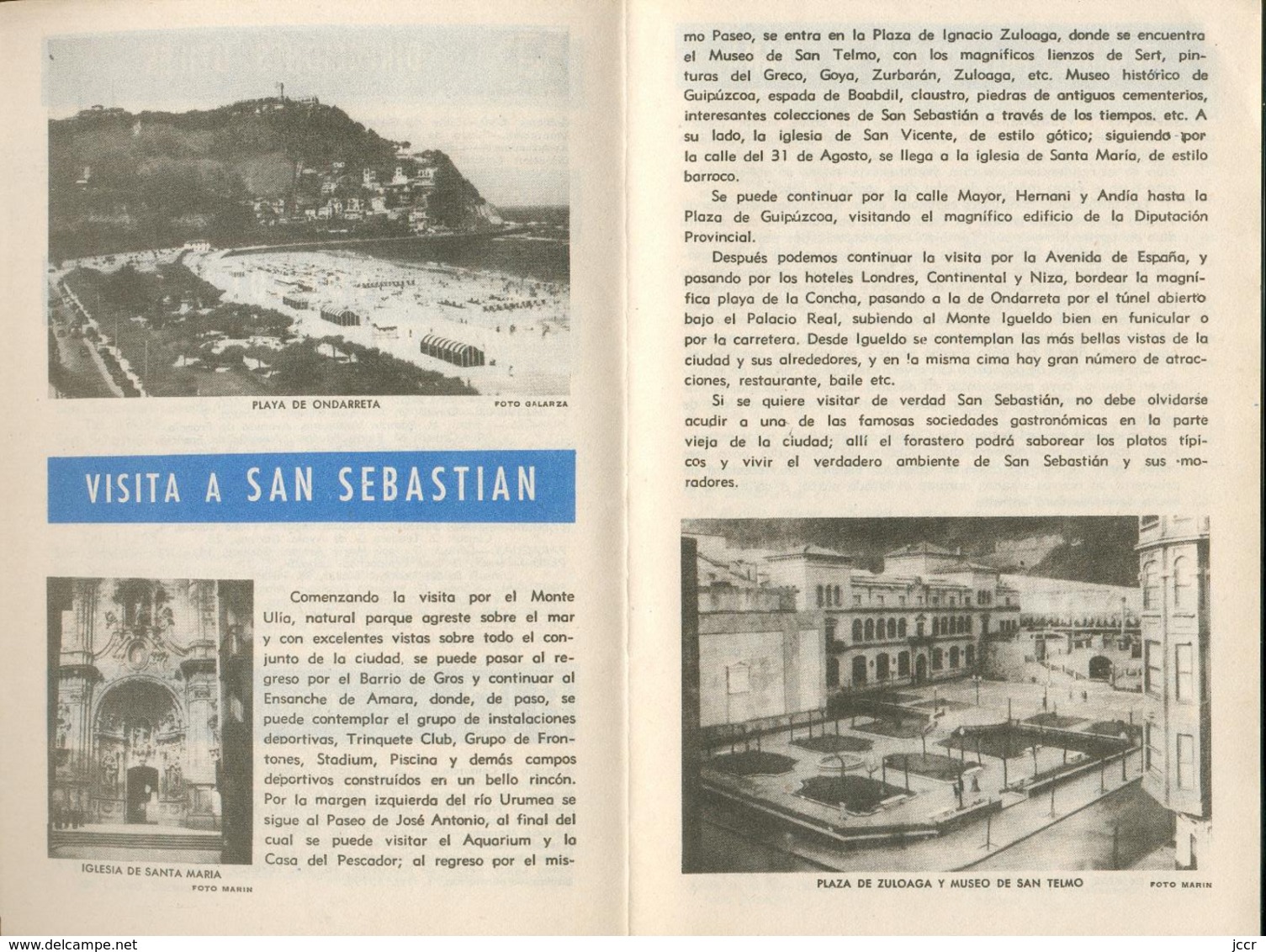 San Sebastian - Guide Illustré Ancien En Espagnol - Práctico