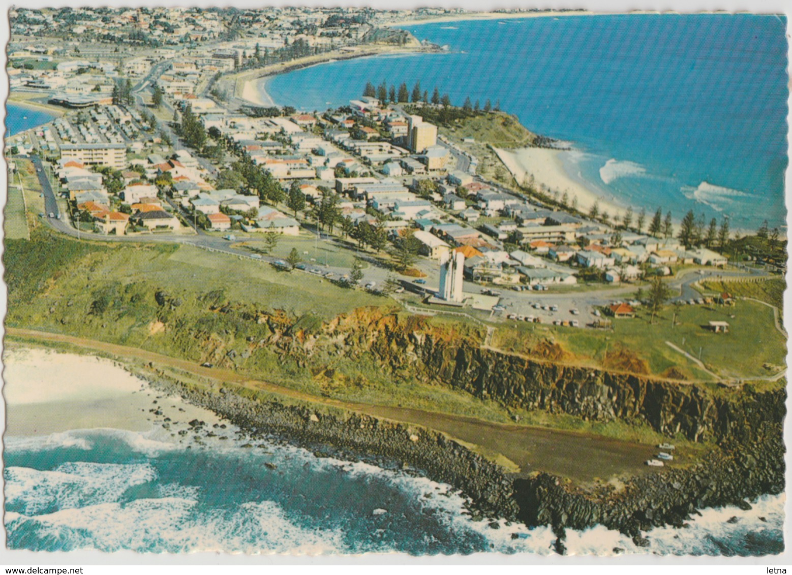 Australia QUEENSLAND QLD Aerial View Point Danger COOLANGATTA Murray Views W25B Postcard C1970s - Gold Coast