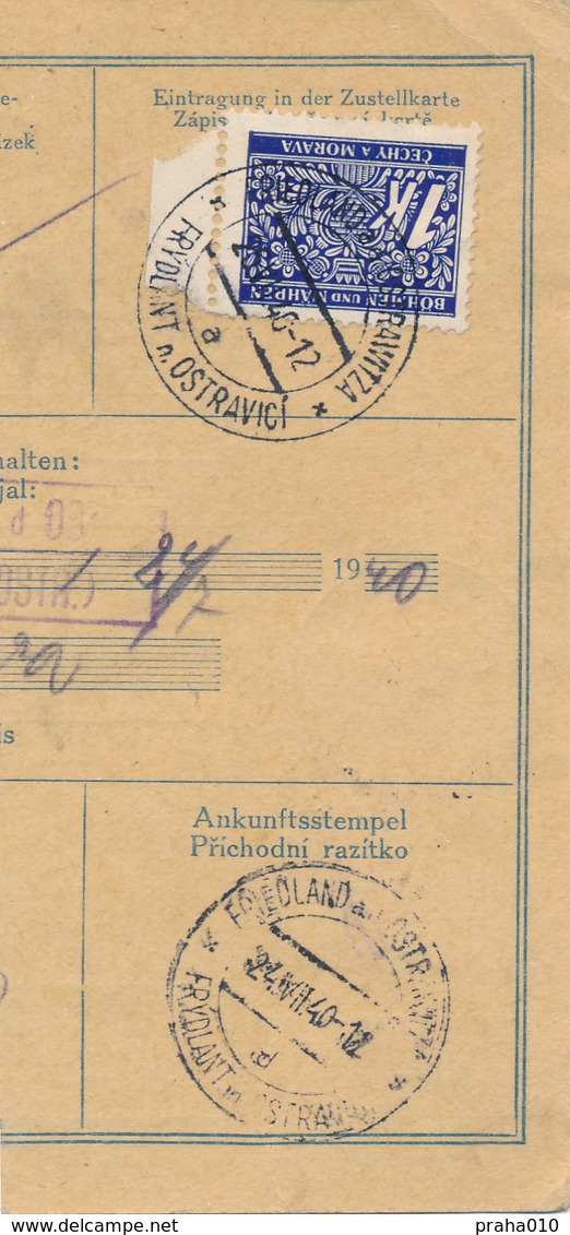 BuM (IMG2051) - Böhmen Und Mähren (1940) Schlesisch-Ostrau 1 - ... / ... (Postal Money Dispach) Tariff: 1,50 K - Briefe U. Dokumente