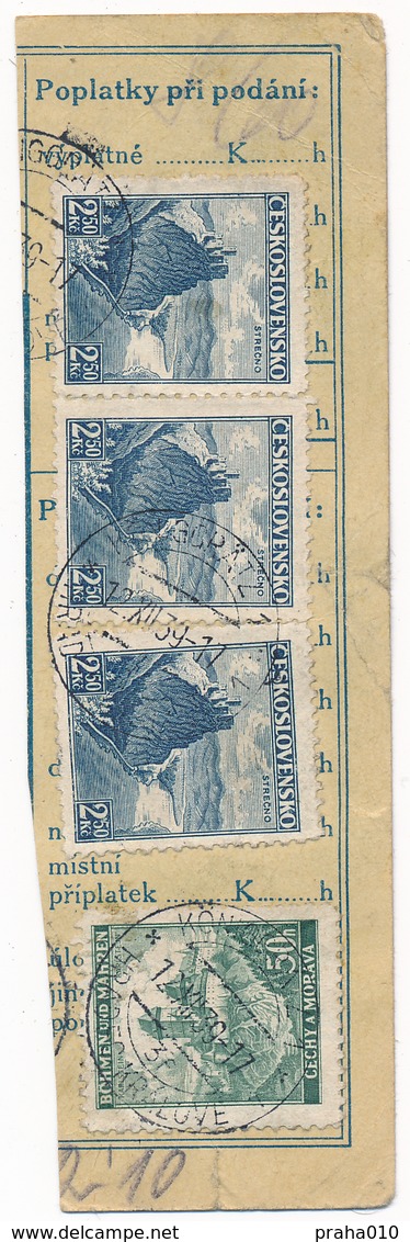 BuM (IMG2057) - Böhmen Und Mähren (1939) Königgrätz 1 - Hradec Kralove 1 / ... (Postal Parcel Dispach) Tariff: 8,00 K - Briefe U. Dokumente