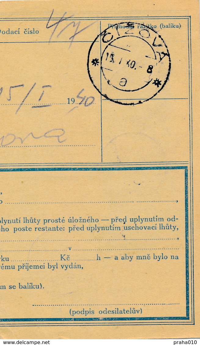 BuM (IMG2060) - Böhmen Und Mähren (1940) Prag 73 - Praha 73 / ... (Postal Parcel Dispach) Tariff: 2,70 K (+ 50 H) - Briefe U. Dokumente