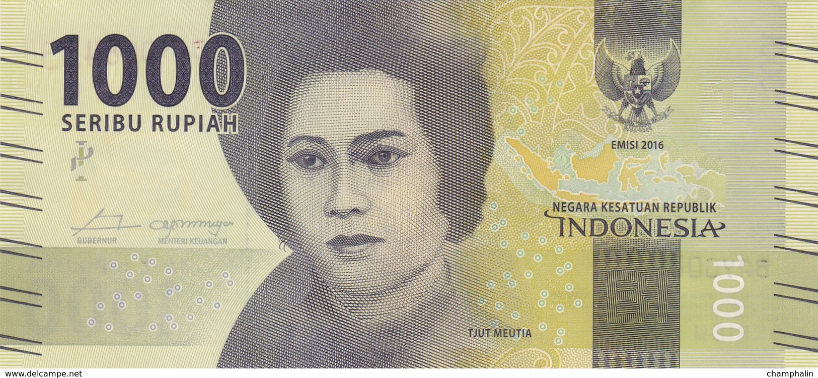 Indonésie - Billet De 1000 Rupiah - Tjut Meutia - 2016 - Neuf - Indonesien