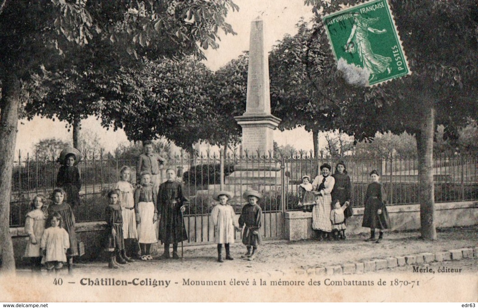 [45] Loiret > Chatillon Coligny Monument Elevé A La Memoire Des Combattants De 1870/71 - Chatillon Coligny