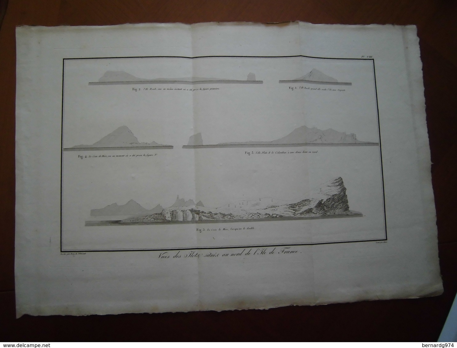 Ile Maurice Mauritius :  "Vue Des Ilots Situés Au Nord De L'Ile De France".Rare Eau-forte De 1804 Par Bory De St Vincent - Historical Documents