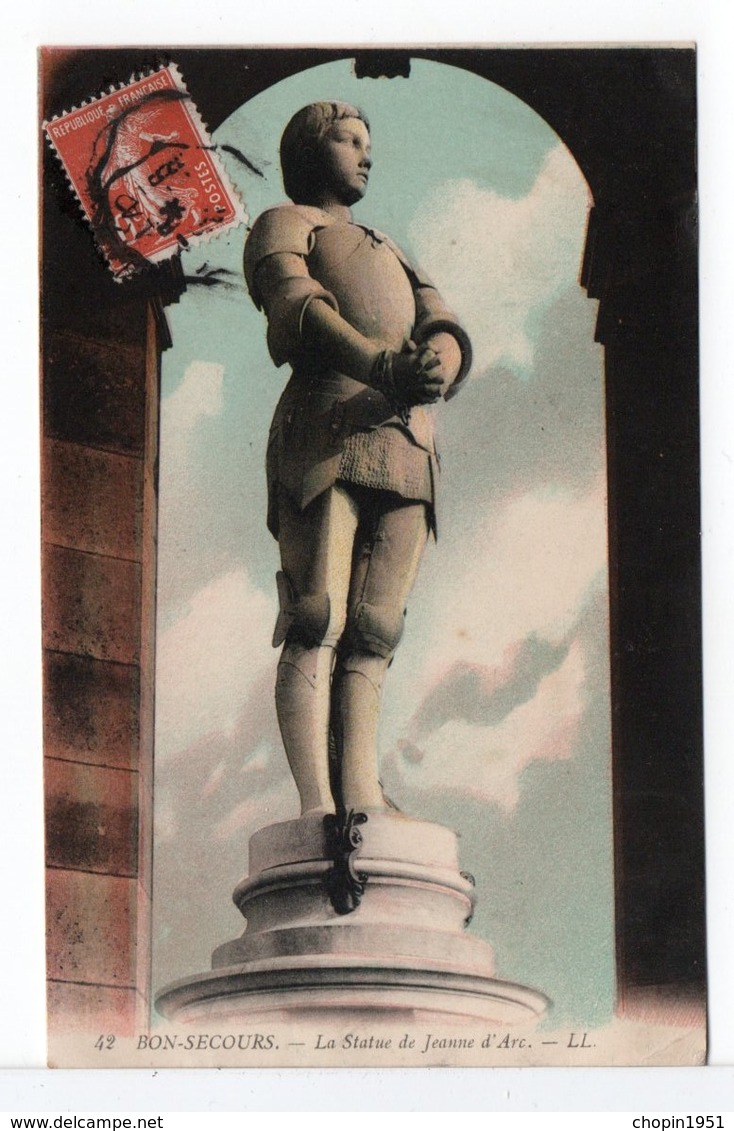 CPA - BON-SECOURS - La Statue De Jeanne D'Arc - Sculptures
