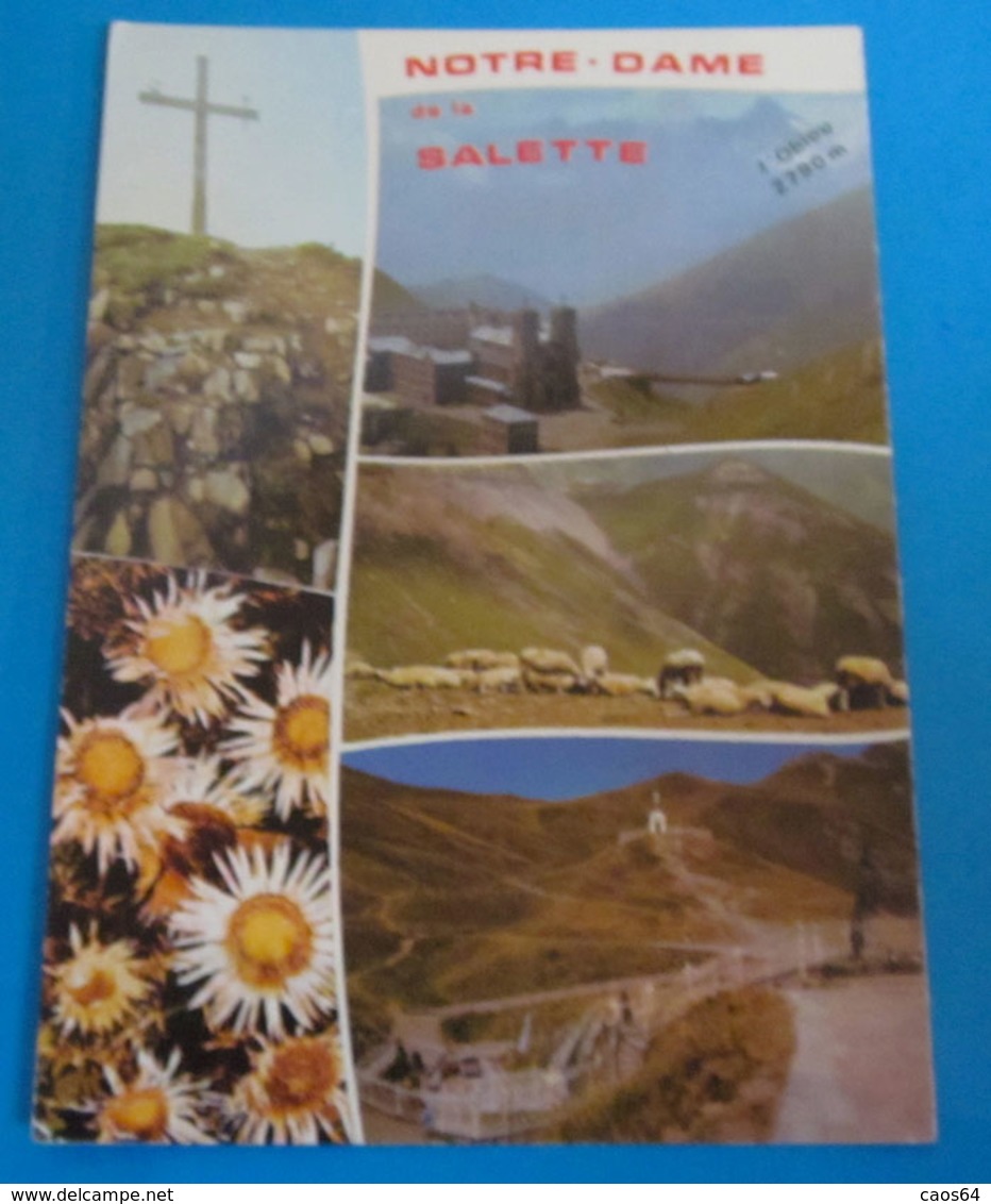 NOTRE DAME DE LA SALETTE Francia Cartolina 1974 Targhetta Storia Postale - La Salette
