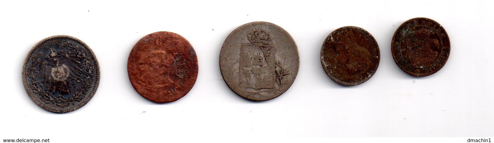 Un Lot De 5 Anciennes Pièces -france -Allemagne -voir état. - Lots & Kiloware - Coins