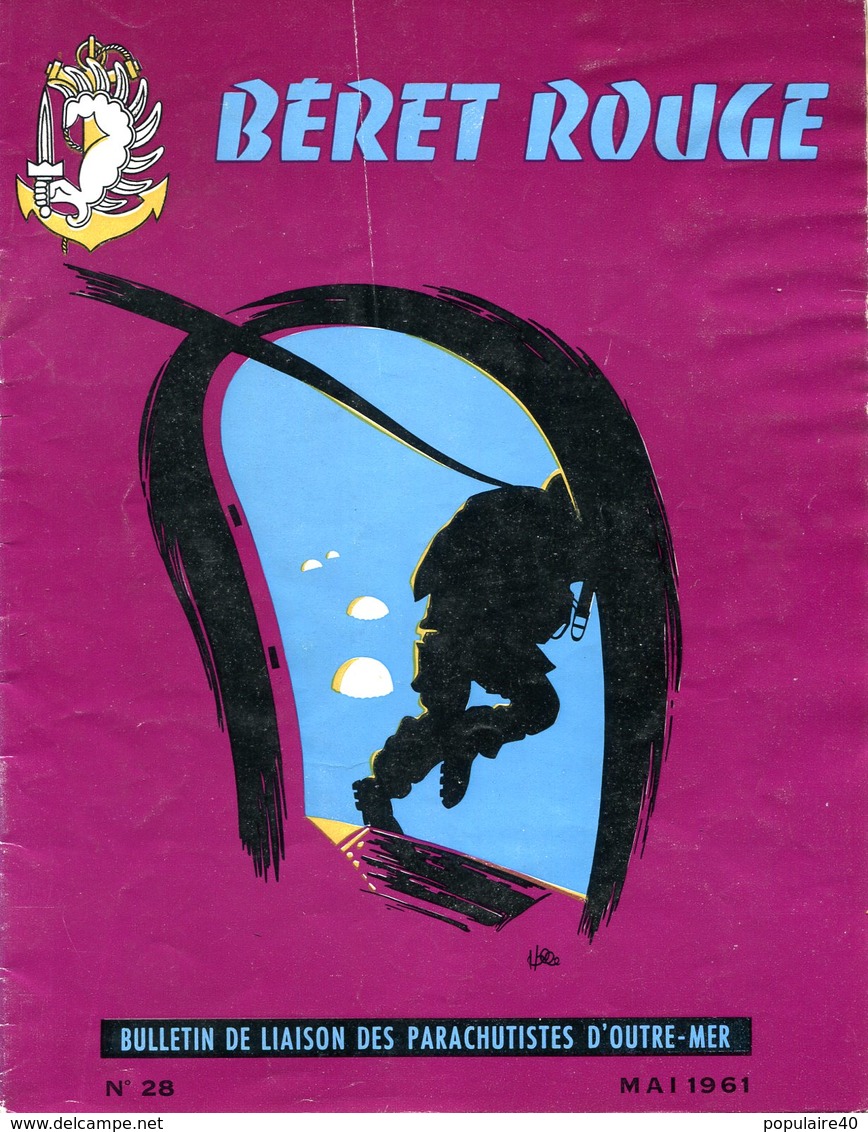 Béret Rouge N°28 Mai 1961 Guerre D'Algérie Bulletin Parachutistes Paras Para - French