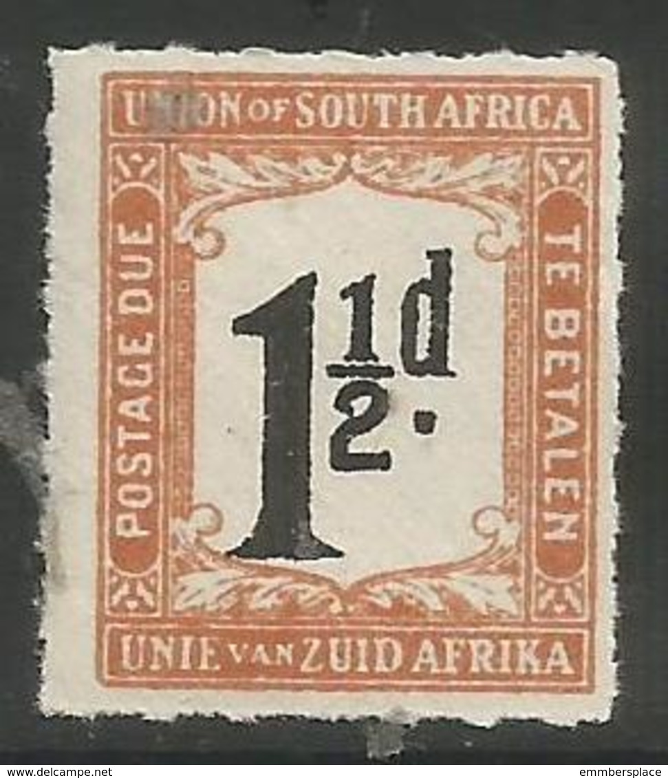 South Africa - 1922 Postage Due 1.5d Rouletted MNH **   SG D10  Sc J10 - Timbres-taxe