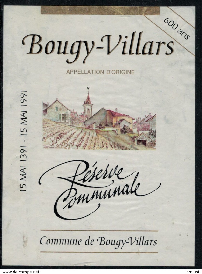 Etiquette De Vin // Bougy-Villars, Réserve Communale - Autres & Non Classés