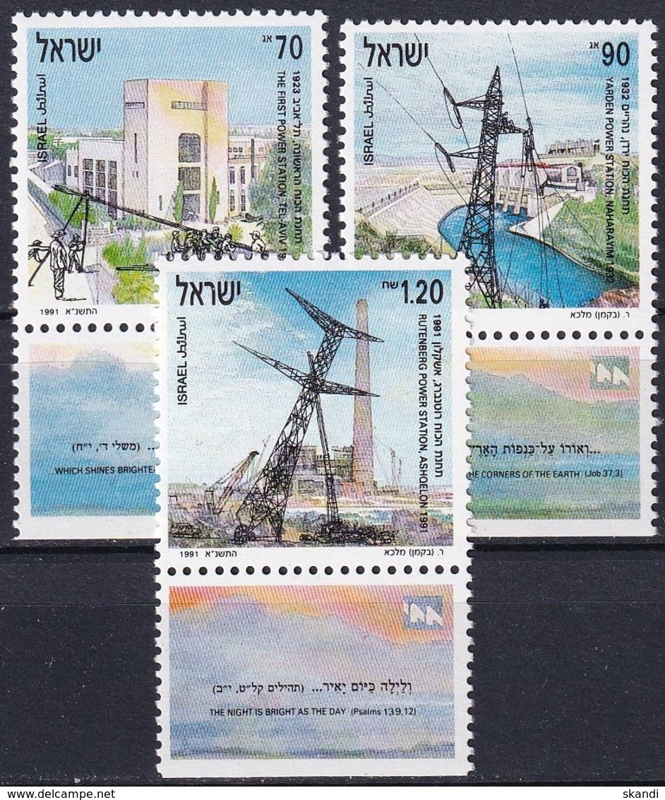 ISRAEL 1991 Mi-Nr. 1192/94 ** MNH - Ungebraucht (mit Tabs)