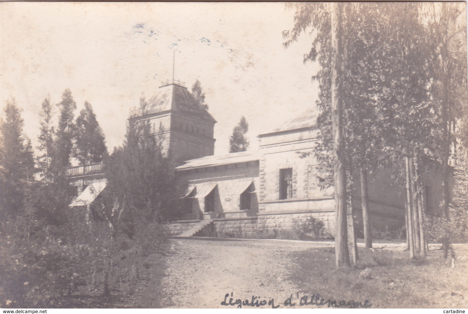 CPA Ethiopie - Addis Abeba - Légation D'Allemagne - Carte Photo - 1927 - Ethiopie