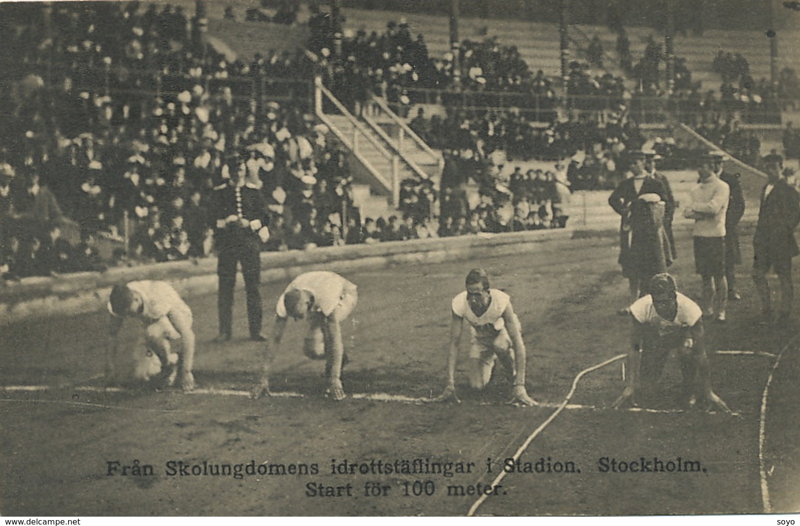 Stockholm Stadium Start 100 Meters Race Stade Départ 100 M. Tribune - Athlétisme