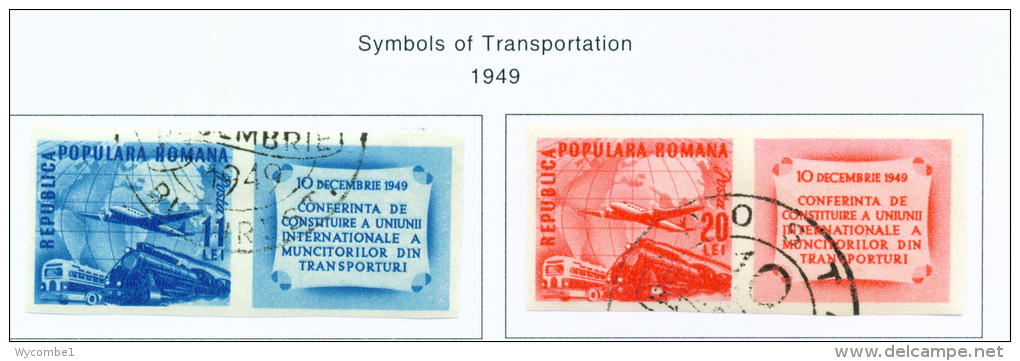 ROMANIA - 1949 Transport Congress Used As Scan - Used Stamps