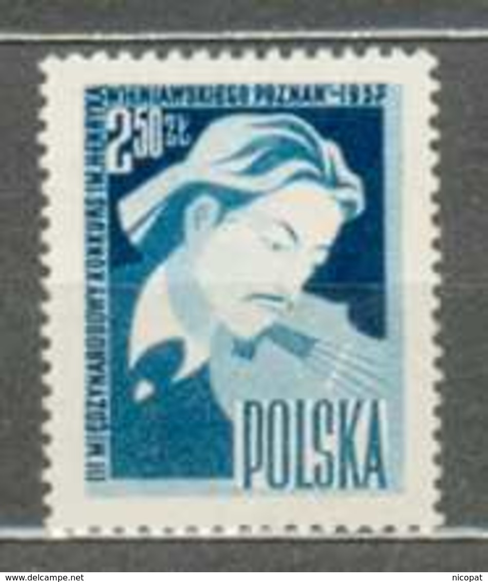 POLAND MNH ** 917 FESTIVAL INTERNATIONAL DE VIOLON à POZNAN. HENRYK WIENAWSKI. MUSIQUE Musicien - Ungebraucht