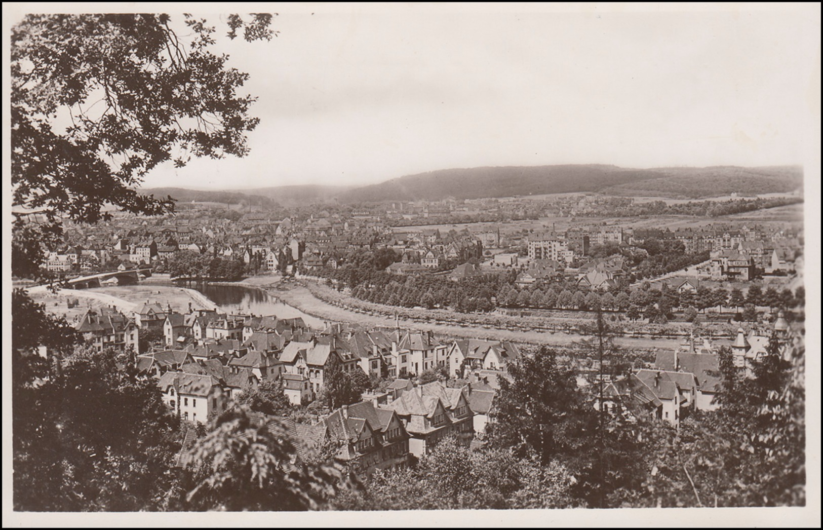 282 Freimarke 18 Fr Als EF Auf AK Blick Auf Die Saar, SAARBRÜCKEN 9.4.1953 - Sonstige & Ohne Zuordnung