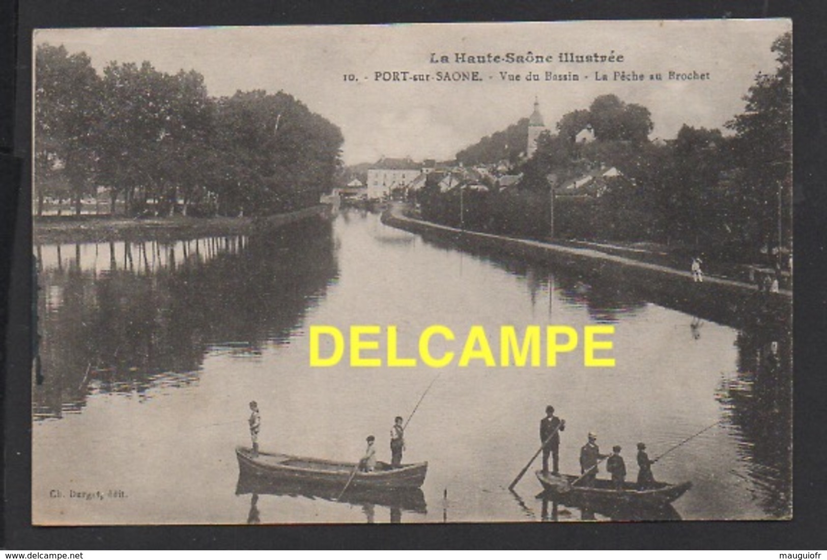 DD / 70 HAUTE SAÔNE / PORT-SUR-SAÔNE / VUE DU BASSIN  --  LA PÊCHE AU BROCHET / ANIMÉE / 1919 - Altri & Non Classificati