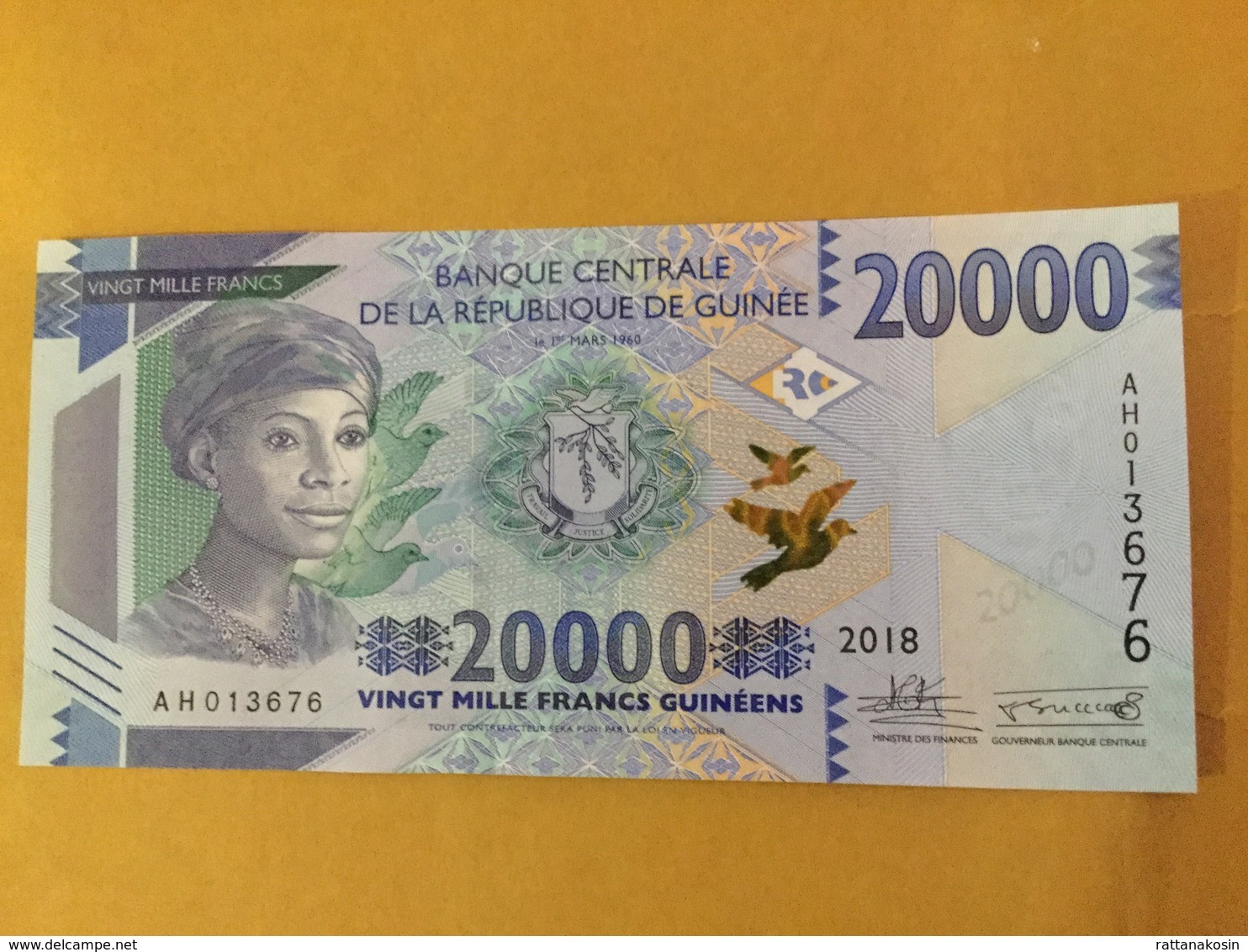 GUINEA NLP 2000 + 10.000 + 20.000 Francs 2018 Issued 2019 UNC - Guinea