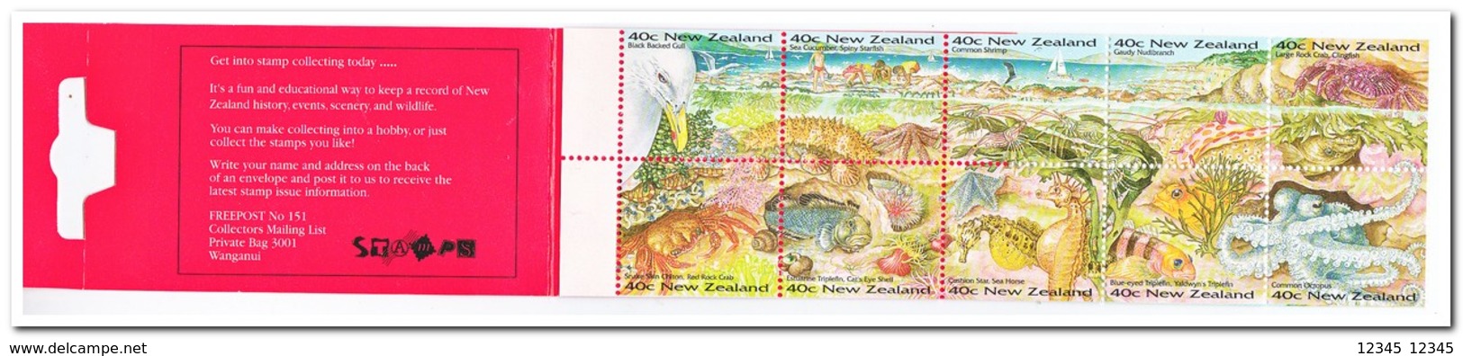 Nieuw Zeeland 1996, Postfris MNH, Sealife ( Booklet, Carnet ) - Postzegelboekjes