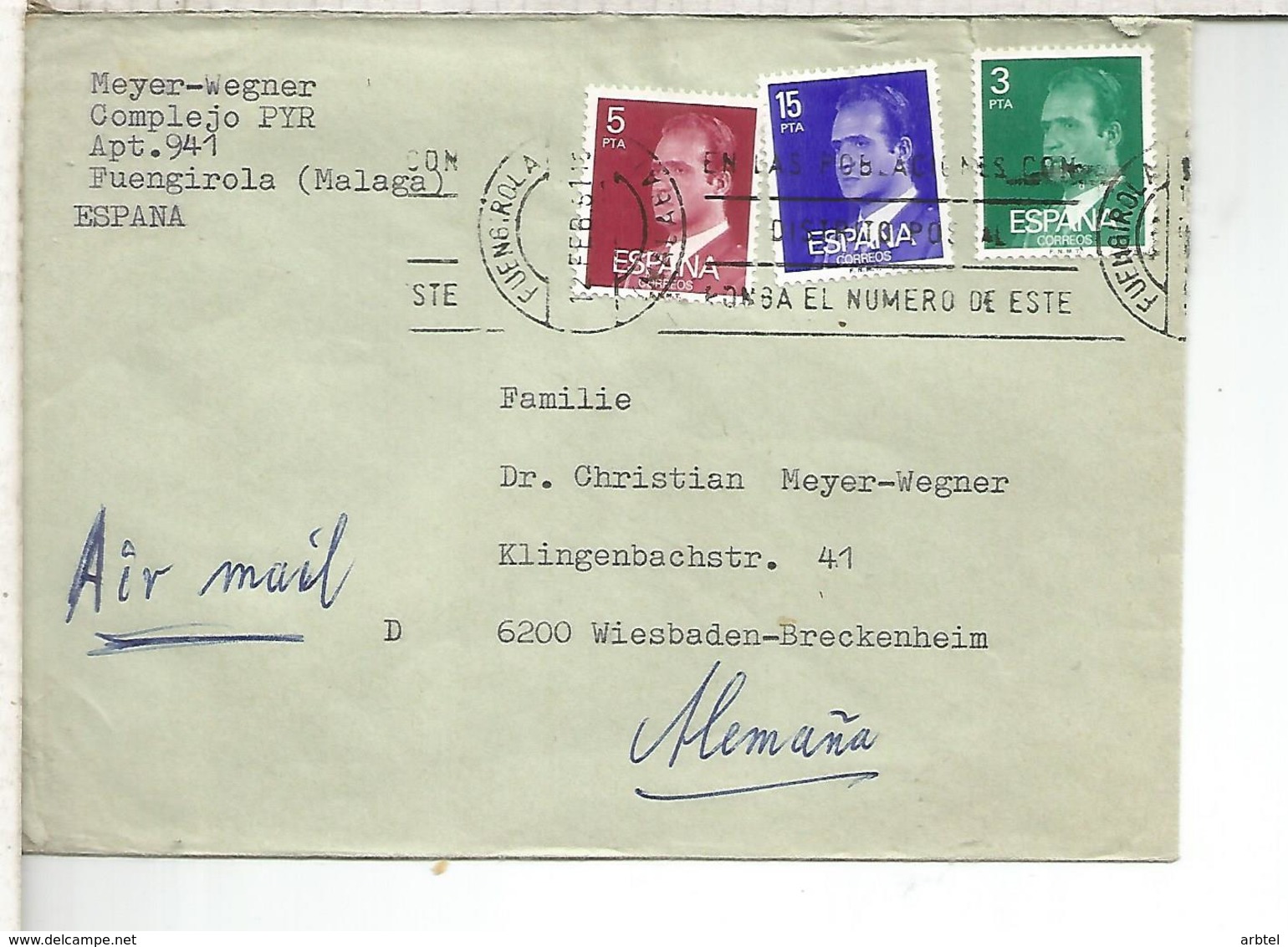 FUENGIROLA MALAGA CC SELLO BASICA - Cartas & Documentos