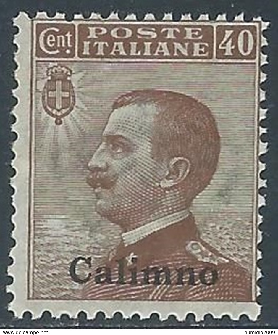 1912 EGEO CALINO EFFIGIE 40 CENT MNH ** - P4-2 - Egée (Calino)