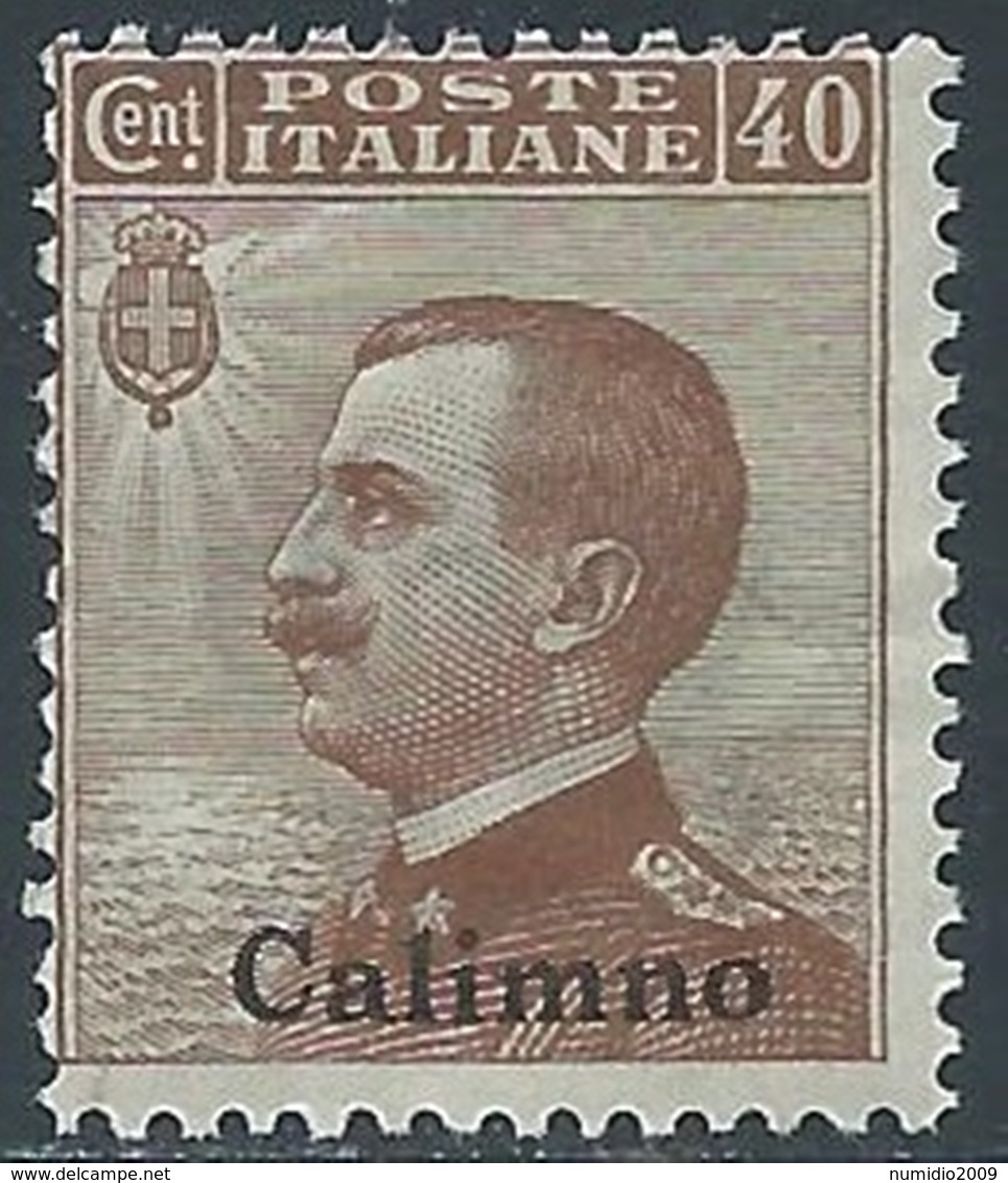 1912 EGEO CALINO EFFIGIE 40 CENT MNH ** - P4-3 - Egée (Calino)