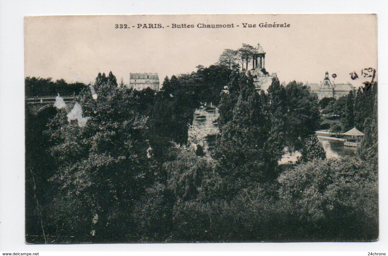 Paris: Buttes Chaumont, Vue Generale (19-1055) - Arrondissement: 19