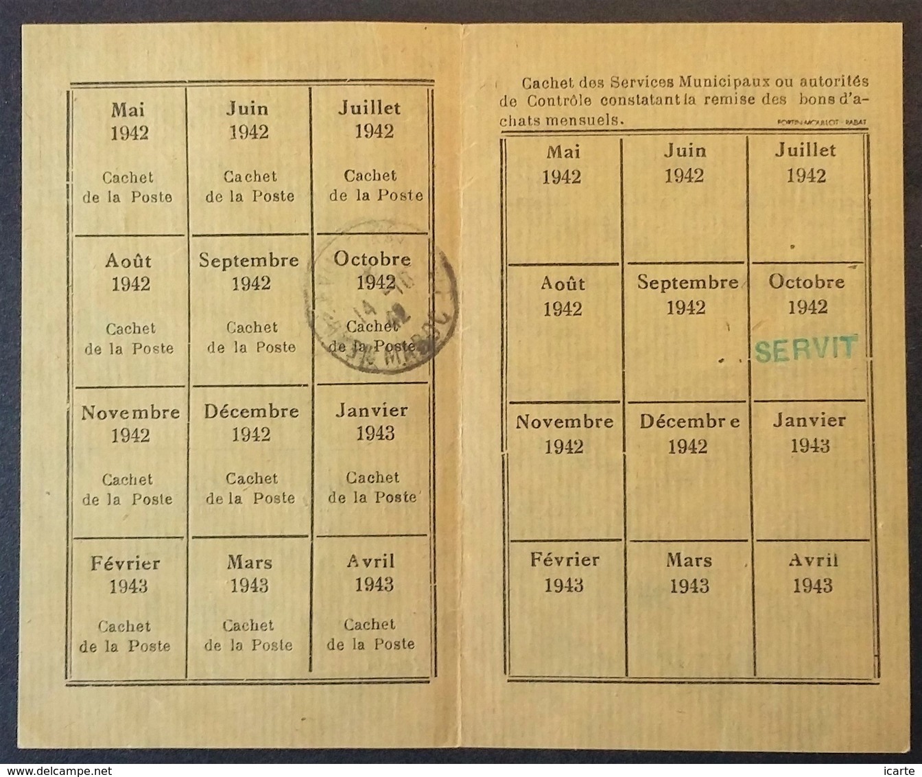 CARTE D'ENVOI DE COLIS MEKNES Maroc  Prisonnier De Guerre STALAG VII A Moosburg Oblitérée Meknes 14 Octobre 1942 - Guerre De 1939-45