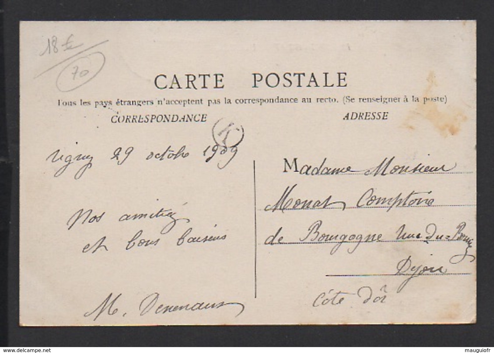 DD / 70 HAUTE SAÔNE / RIGNY-LES-GRAY / UNE VILLA / 1909 - Other & Unclassified