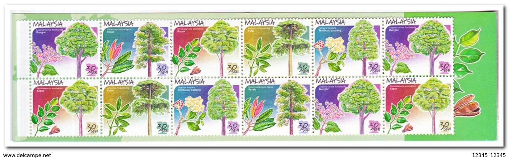 Maleisië 1999, Postfris MNH, Trees ( Booklet, Carnet ) - Maleisië (1964-...)